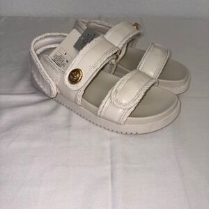 A New Day Women White Comfort Footbed Platform Sandals Size 9